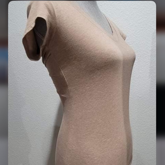 Tan VNeck Tee - Picture 2 of 3